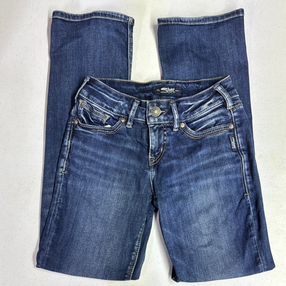 Silver Jeans SUKI SLIM BOOT CUT Dark Blue Women's Jeans